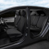 Авточехлы HAVAL F7/F7X с 2019- (Ромб) чер+белая отстрочка