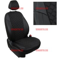 Авточехлы MITSUBISHI- Outlander-XL/PEUGEOT- 4007 с 07-/CITROEN- C-Crosser с 07- (Ромб-Альк.) чер+чер
