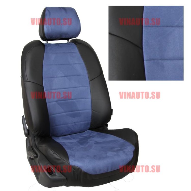 Авточехлы MITSUBISHI- Outlander III с 2012 (Алькантара) чер+синий Авточехлы MITSUBISHI- Outlander III с 2012 (Алькантара) чер+синий