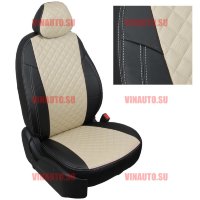 Авточехлы KIA-Sportage III 2010-2016 (Ромб) чер+беж