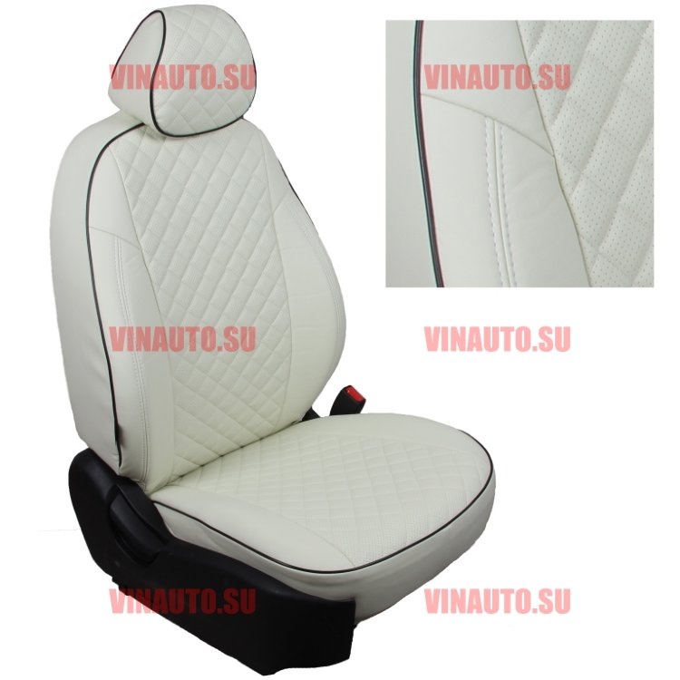 Авточехлы KIA-Ceed с 07-12 (Ромб) бел+бел Авточехлы KIA-Ceed с 07-12 (Ромб) бел+бел