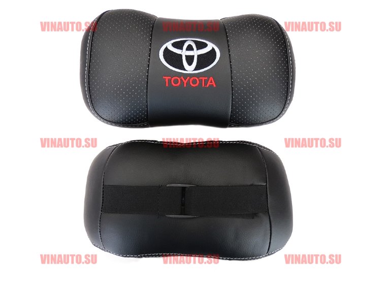 Автомобильные подушки для шеи TOYOTA надпись красная (Аригон) чер+чер Автомобильные подушки для шеи TOYOTA надпись красная (Аригон) чер+чер