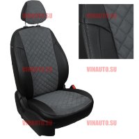 Авточехлы Chevrolet-NIVA с 2016-/Travel 2020- (Ромб-Алькантара) чер+сер Авточехлы Chevrolet-NIVA с 2016-/Travel 2020- (Ромб-Алькантара) чер+сер