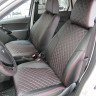 Авточехлы ВАЗ-Granta Sport/Drive Active деленная 40\60 (Ромб) чер+красная строчка
