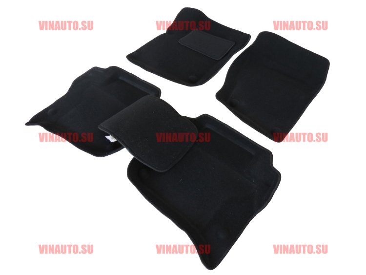 Коврики в салон 3D/VW-Touareg 2010- (черный) Коврики в салон 3D/VW-Touareg 2010- (черный)