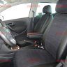 Авточехлы VW- Polo Sd деленная 40\60 с 2010 (Алькантара) чер+чер