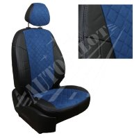 Авточехлы HYUNDAI-Solaris II (40/60) Sd /KIA-Rio IV/X-Line 2017- (Ромб-Алькантара) чер+синий Авточехлы HYUNDAI-Solaris II (40/60) Sd /KIA-Rio IV/X-Line 2017- (Ромб-Алькантара) чер+синий