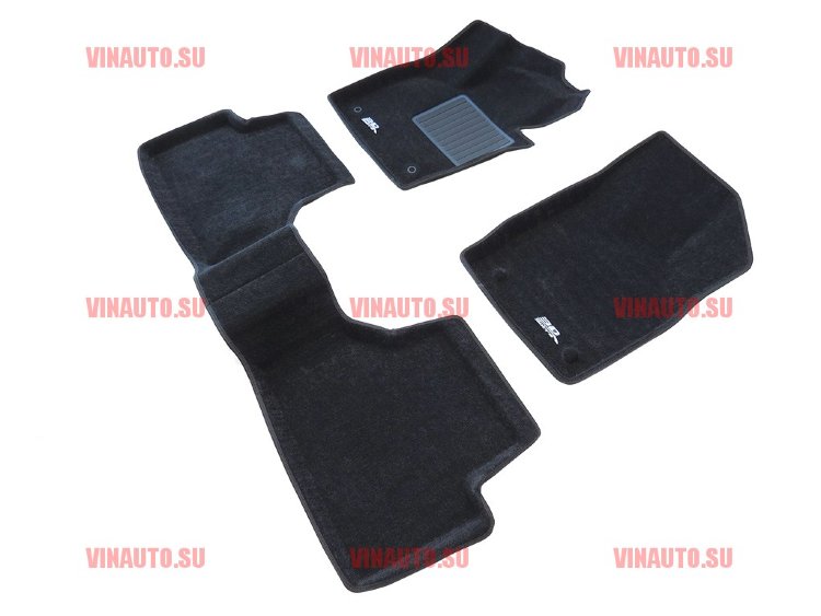 Коврики салона текст.Audi Q3 2011-> LINER 3D Lux с бортиком черные/STR7400224