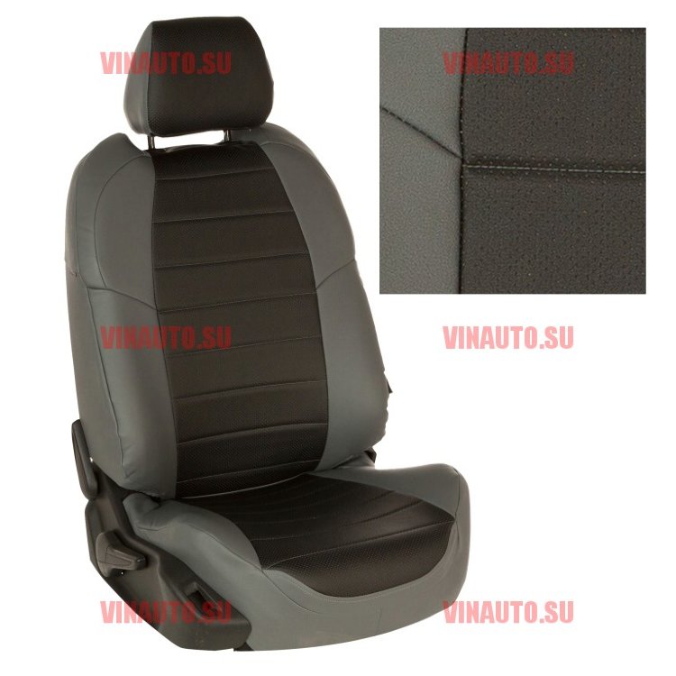 Авточехлы KIA-Sportage III 2010-2016 (Аригон) сер+чер