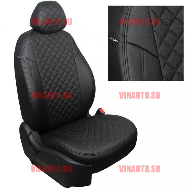 Авточехлы HYUNDAI- Elantra VII (CN7) с 2020- (Ромб) чер+чер