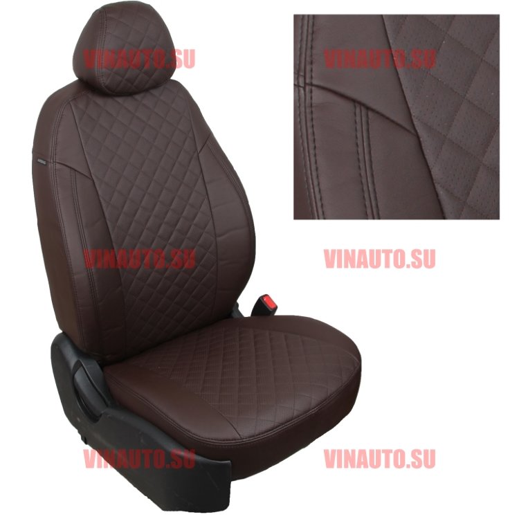 Авточехлы HAVAL F7/F7X с 2019- (Ромб) шоколад+шоколад Авточехлы HAVAL F7/F7X с 2019- (Ромб) шоколад+шоколад