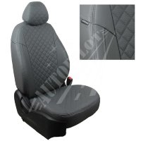 Авточехлы HYUNDAI- Creta 2016-2021 (Ромб) сер+сер