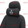 Автомобильные подушки для шеи MITSUBISHI серая вышивка (Аригон) чер+чер Автомобильные подушки для шеи MITSUBISHI серая вышивка (Аригон) чер+чер