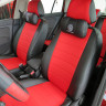 Авточехлы VW- Golf plus с 04-14\Tiguan 2007-2016 (без столиков) (Аригон) чер+красный